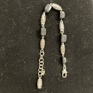 Brighton toggle bracelet. Black and silver beads.